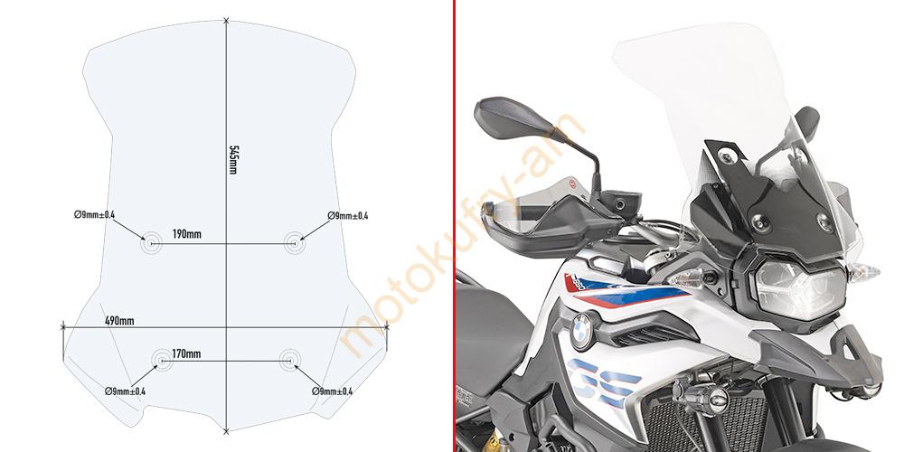 BMW F750GS 18-23/F800GS 24 plexi Kappa KD5127ST+D5129KIT