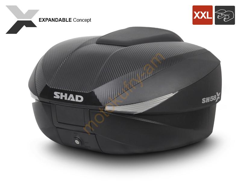 SHAD SH58X černá Motokufr s plotnou 58L