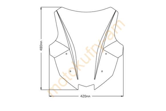 Kawasaki Ninja 1000 SX 20-24 plexi Puig 20471H 