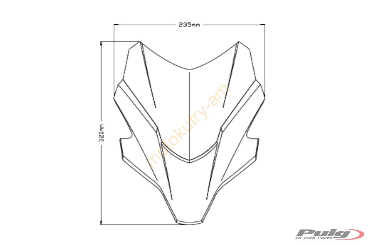 Yamaha MT07 21-24 plexi sport Puig 20618N
