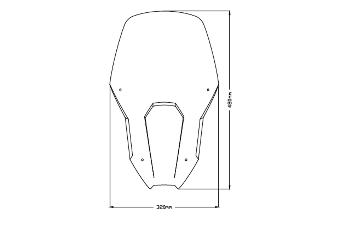 Honda CRF1100L 2020 plexi Puig 3818H