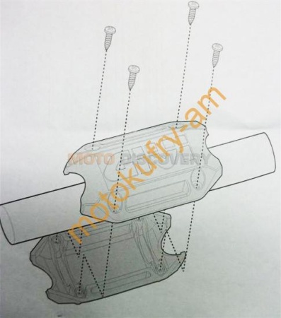 Z2159R nylonové slidery pro padací rámy GIVI,Kappa , 1 pár 