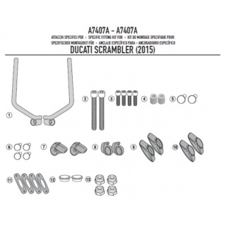 Ducati Scrambler 800 15-22/400 16-21 plexi 7407A+A7407A