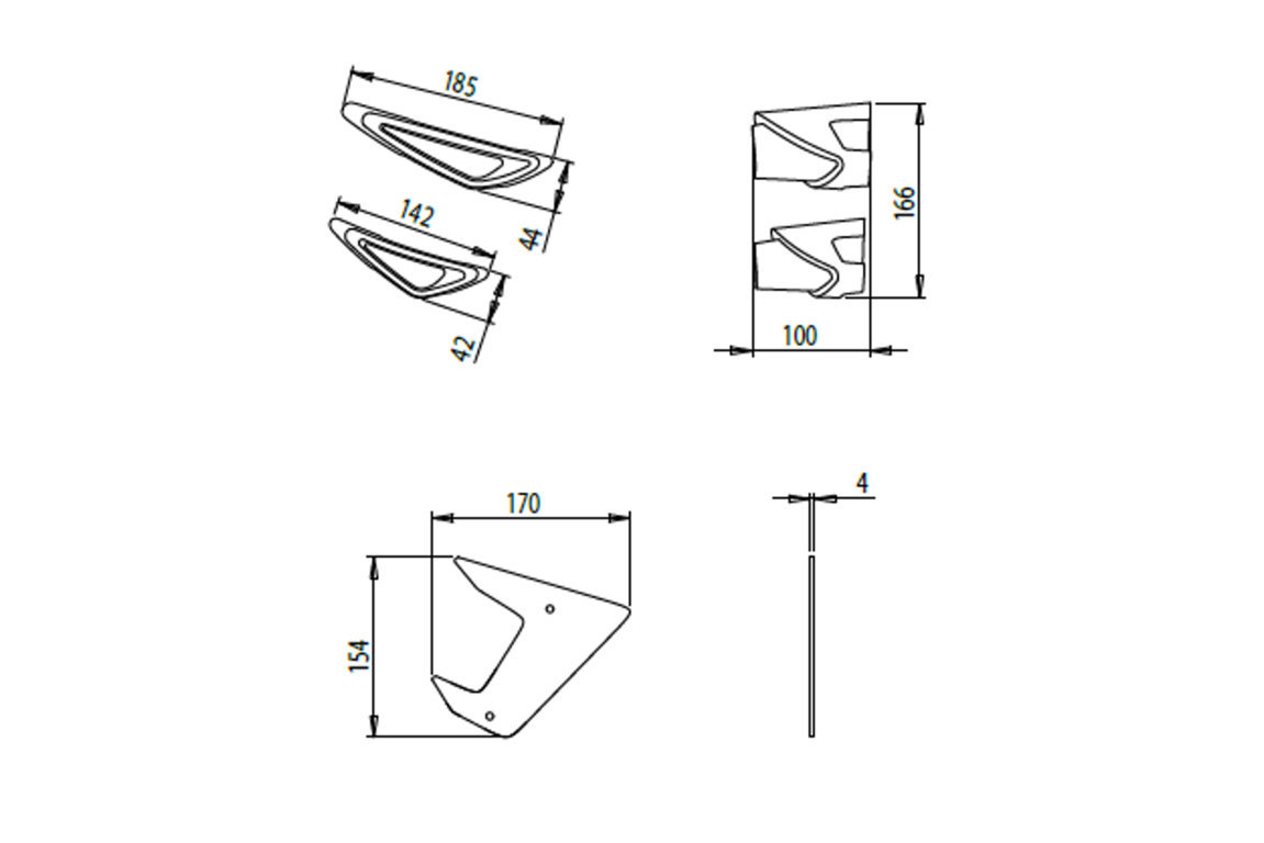 Yamaha MT-09/SP 17-20 boční spoiler 20380R