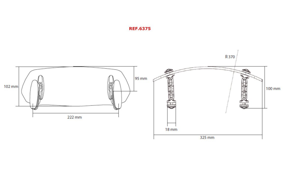 Přídavné plexi/deflektor Puig 100 X 313  6375W