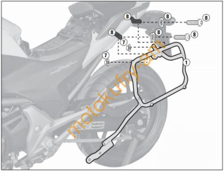 1121KIT Honda CB500X 13-23/NX500 24 sada pro montáž boč.nosičů 1121,1171