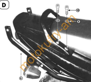 Yamaha FZS 600 Fazer 98-03 montážní sada TopCase K3400
