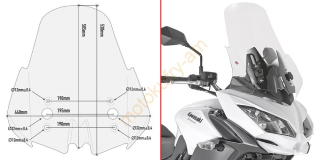 KAWASAKI Versys 650 17-21 plexi KD4122ST