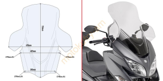 Suzuki Burgman 400 17-25 plexi Kappa KD3115ST