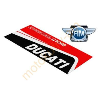 Koberec pod moto DUCATI SUPERBIKE černo/červeno/bílý