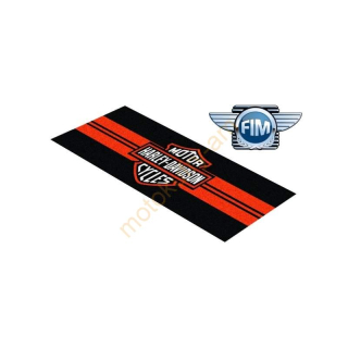 Koberec pod moto HARLEY DAVIDSON černo/oranžový