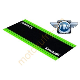 Koberec pod moto KAWASAKI SUPERBIKE černo/zelený