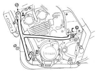 YAMAHA FZS 600 Fazer 98-04 padací rámy 501413 00 01