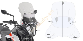 KTM 390/790/890 Adv.19-22 plexi Kappa KAF7711