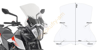 KTM 390/790/890 Adv.20-24 plexi Kappa 7710DTK+D7711KIT