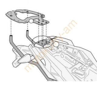 BMW G300R 17-22 montážní sada topcase KR5125-SR5125